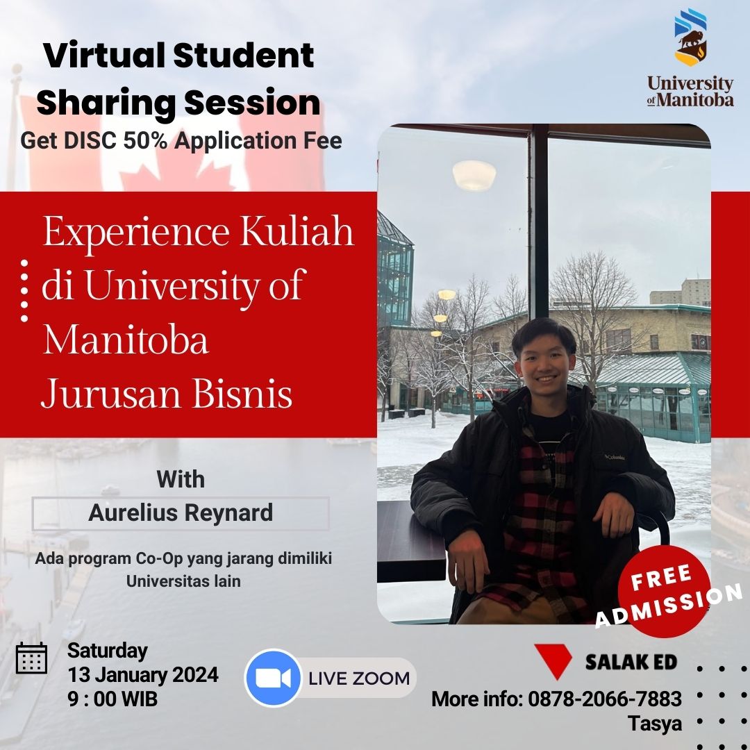 Undangan Webinar Gratis: Pengalaman Studi di University of Manitoba